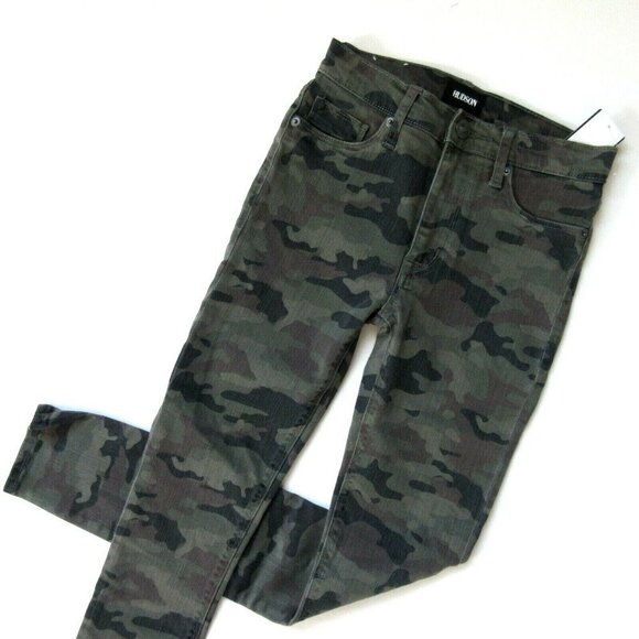 NWT Hudson Barbara High Waist Super Skinny in Deployed Camo Stretch Jeans 24 - Picture 2 of 4